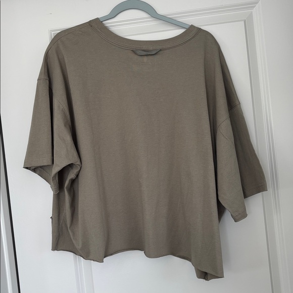 Free People Movement Fitness. Graphic Oversized T-Shirt in Olive and Yellow. - Picture 5 of 5